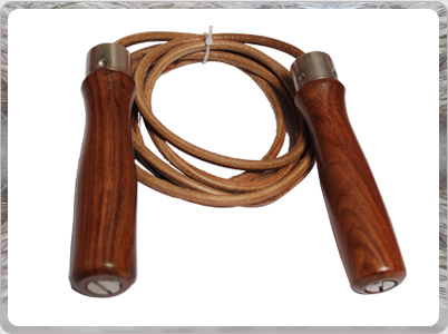 LEATHER JUMP ROPE IN WEIGHTED HANDLES LEATHER JUMP ROPE IN WEIGHTED HANDLES